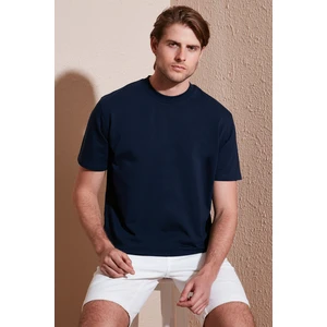 Pamuklu Bisiklet Yaka Relaxed Fit Basic T Shirt Erkek T Shirt 5902610