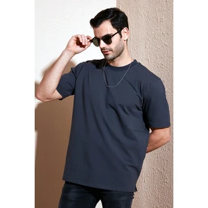 Pamuklu Bisiklet Yaka Relaxed Fit Basic T Shirt Erkek T Shirt 5902610