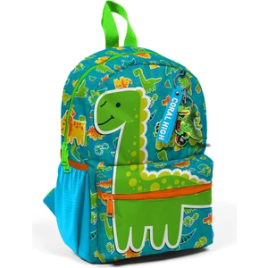Minik Yuva Sırt Çantası Mavi Yeşil Dinozor Desenli Iki Bölmeli 23570