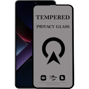 Kzy Xiaomi Poco X7 Pro ile Uyumlu Tam Kaplayan Privacy Hayalet Temperli Ekran Koruycu Cam
