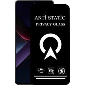 Kzy Xiaomi Poco X7 Pro ile Uyumlu Tam Kaplayan Anti Statik Görünmez Safir Ekran Koruyucu Hayalet Cam