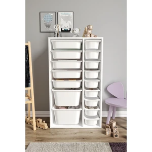 Baby Darling %100 Mdf - Xl Duo 16 Sepetli Oyuncak Dolabı