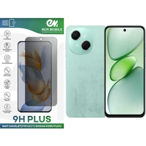 ECR MOBILE Tecno Spark Go 1 Ekran Koruyucu Tam Uyumlu 9h Esnek Nano Kırılmayan Mat Hayalet(Privacy)