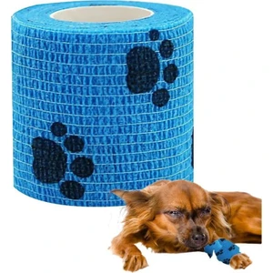 7.5 cm x 4.5 Metre Köpek Kedi Pati Bandajı Yapışkanlı Elastik Sargı Su Geçirmez Yara Bakım Bandı