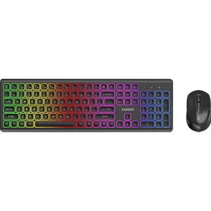 KM-319BT Siyah 2.4g+Bt1+Bt2 Çoklu Cihaz Bağlantılı Q Set Kablosuz Klavye + Mouse 