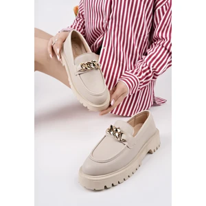 Daily Kalın Taban Tokalı Günlük Casual Makosen Kadın Loafer Ayakkabı