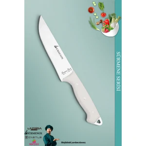 Sürmene Serisi Mutfak Bıçak Et Ekmek Sebze Salata Bıçağı Beyaz No:2 ( MFT-006 )