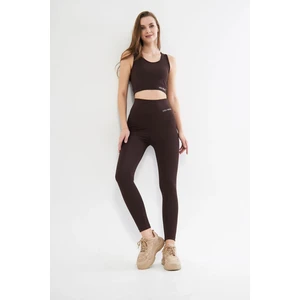 Lesa Wear Yüksek Bel Likralı Toparlayıcı Tayt Crop Takım