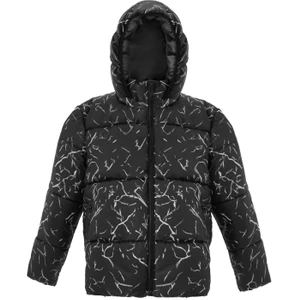 Erkek Çocuk Siyah Çıkabilir Kapüşonlu Su ve Rüzgar Geçirmez Cepli Kışlık Şişme Mont & Kaban & Parka ML-DCM-110