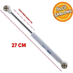 İthal Dolap Kapak Pistonu Gazlı Amortisörü Piston Kapak Hidroliği 27 cm Mutfak Dolabı 100N