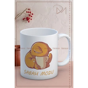Baskılı Kupa Bardak Seramik Mug - Sabah Modu