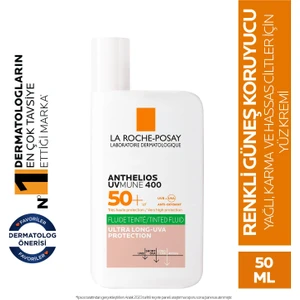 Anthelios Oil Control Fluid Spf50+ Renkli Güneş Koruyucu 50 Ml- Tüm Cilt Tipleri İçin Yüz Kremi