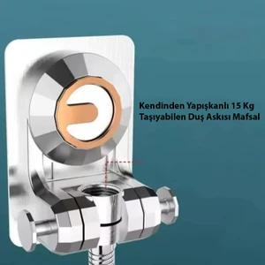 FAWER Faucet & Shower Krom Kendinden Yapışkanlı Askılık Duş Mafsalı  Duş Başlık Askısı Duş Mafsalı