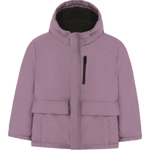 Kız Çocuk Lila Içi Kürklü Su ve Rüzgar Geçirmez Kapüşonlu 3 Cep Kışlık Mont & Kaban & Parka ML-FMPÇ-110 K