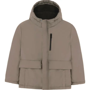 Kız Çocuk Vizon Içi Kürklü Su ve Rüzgar Geçirmez Kapüşonlu 3 Cep Kışlık Mont & Kaban & Parka ML-FMPÇ-110 K