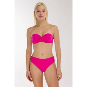 3404 Koyu Pembe Straplez Bikini Takımı