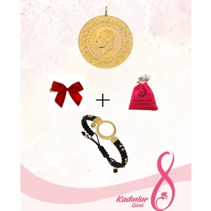 Victoria Gold Çeyrek Altın Eski Tarihli (Kulplu 22 Ayar) (Kadınlara Özel Bileklik Hediye)