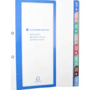 Öğretmen Özlük Dosyası Içi 8 Dosya KOD:699