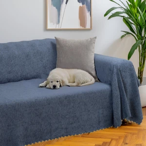 Latuda Home Premium Koltuk Örtüsü 175x350 XLARGE Gramajlı Jakarlı Şönil  Gece Mavisi | Kanepe Örtüsü |  Kaymaz