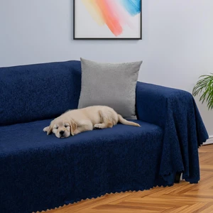 Latuda Home Premium Koltuk Örtüsü 175x350 XLARGE Gramajlı Jakarlı Şönil  Lacivert | Kanepe Örtüsü |  Kaymaz