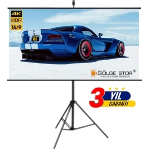 Gölge Stor EN200CM BOY115CM Projeksiyon Perdesi Tripodlu-Ayaklı Taşınabilir Yeni Akıllı Kumaş Işık Geçirmez