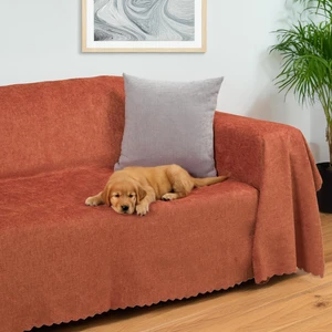 Latuda Home Premium Koltuk Örtüsü 175x300 LARGE Gramajlı Jakarlı Şönil  Kiremit | Kanepe Örtüsü |  Kaymaz