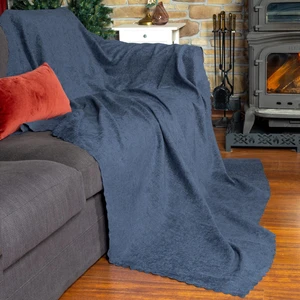 Latuda Home Premium Koltuk Örtüsü 175x215  Gramajlı Jakarlı Şönil  Gece Mavisi | Kanepe Örtüsü |  Kaymaz