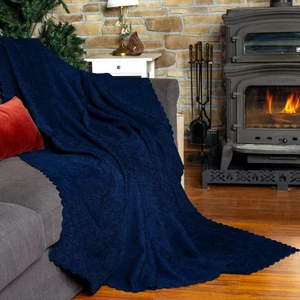 Latuda Home Premium Koltuk Örtüsü 175x215  Gramajlı Jakarlı Şönil  Lacivert | Kanepe Örtüsü |  Kaymaz