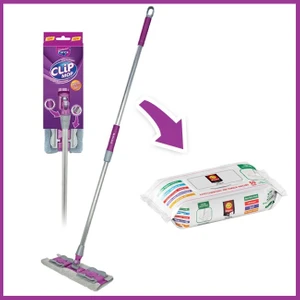 Clip Mop Yer Temizlik Seti + Happy Yüzey Temizlik Havlusu