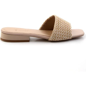 Bej Hasır  Kadın Terlik K04213270028