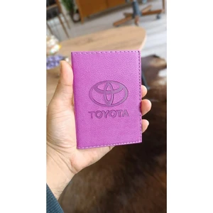 Efe Deri Toyota Deri Dikişli Araç Ruhsat Kılıfı Kabı Oto Ruhsatlık Araba Ruhsat Koruyucu