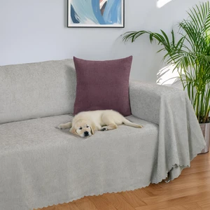 Latuda Home Premium Koltuk Örtüsü 175x350 XLARGE Gramajlı Jakarlı Şönil  Gümüş | Kanepe Örtüsü |  Kaymaz