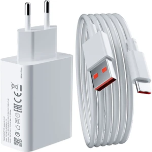 Samsung Telefonlar ile Uyumlu Hızlı Şarj Destekli 67W Type-C USB Şarj Cihazı Seti - FC996