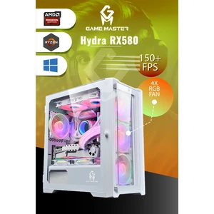 GM Game Master Hydra RX580 Ryzen 5 5500 Cpu 16GB 3200MHZ Ram 512GB Nvme M.2 SSD RX580 8gb Ekran Kartı Gaming Pc Masaüstü Bilgisayar