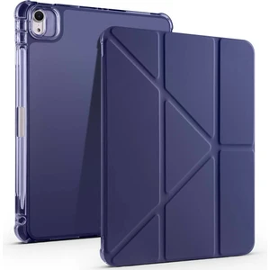 Apple iPad Air 11 M3 (2025) Yatay ve Dikey Standlı Antişok Köşe Korumalı Kalemlikli Origami Slikon Kılıf 