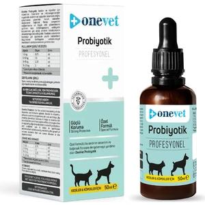 OneVet Prebiotik Damla Kedi ve Köpekler İçin Sindirme ve Vücut Direnci Destekleyici Vitamin Takviyesi Şurup 50 ml