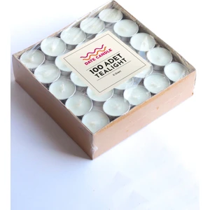 Sanat Sepet İşleri Beyaz 6 gr Tealight Mum 50 Adet - Buhurdanlık ve Mumluğa Uygundur.