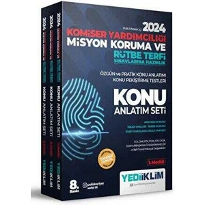 Yediiklim Yayınları 2024 Komiser Yardımcılığı Misyon Koruma ve Rütbe Terfi Sınavlarına Konu Anlatım Seti 3 Modül