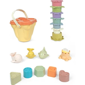 Learning Fun 17 Parça Duyusal Oyuncak Banyo Oyuncağı 6AY+ Istifleme Kombinasyon Oyuncağı