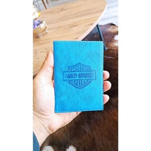 Harley Davidson Deri Dikişli Araç Ruhsat Kılıfı Kabı Oto Ruhsatlık Araba Ruhsat Koruyucu..