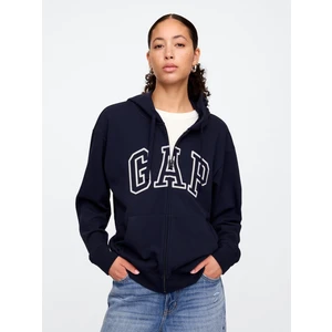 Kadın Navy Unıform Gap Logo Relaxed Fermuarlı Sweatshirt
