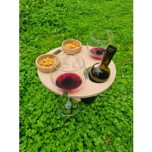 Elisgiftstore Yuvarlak Şarap Sehpası, Kaplanır Piknik Masası, Plaj Sehpası, Bahçe Sehpası EH039