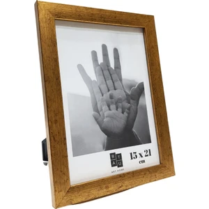 Batu Art Home Fotoğraf Çerçevesi 15 x 21  cm  Mat Altın Renk Gerçek Camlı Masaüstü Ayaklı ve Duvara Asılabilir