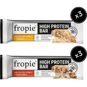 Vegan High Protein Bar 6’Lı Set - Yer Fıstık Ezmeli & Fındıklı & Kakao Nibli