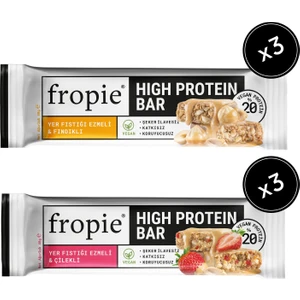 Vegan High Protein Bar 6’Lı Set - Yer Fıstık Ezmeli & Fındıklı & Çilekli