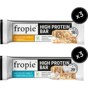 Vegan High Protein Bar 6’Lı Set - Yer Fıstık Ezmeli & Fındıklı & Hindistan Cevizli