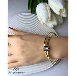 Meva Takı Tek Taş Çelik Ajda Charmı / Kolye Ucu