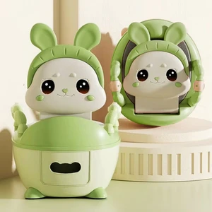 Çocuk Lazımlık Tuvalet Eğitici Taşınabilir Portatif Bebek Tuvaleti Kaymaz Hijyenik  Yeşil