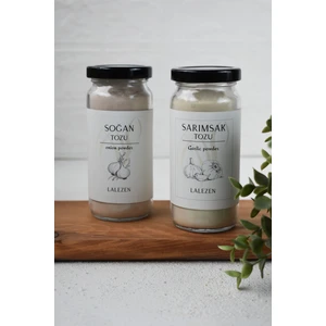 2'li Set (Cam Kavanoz) Sarımsak Tozu 100 gr - Soğan Tozu 110 gr