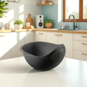 Melkan Home Çok Amaçlı Süzgeç - Pirinç Süzgeci 3 Litre Siyah